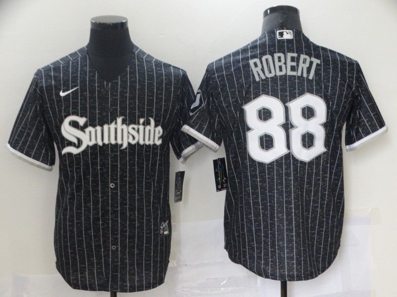 Men Chicago White Sox #88 Robert City Edition Black Game Nike 2021 MLB Jerseys->chicago white sox->MLB Jersey